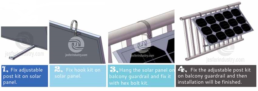 Solar verstellbarer Winkel für Balkon