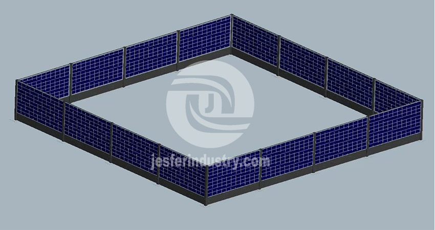 Photovoltaik Wandhalterung für den Garten