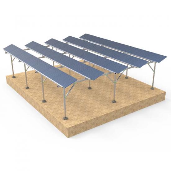 solar farm panel mounting