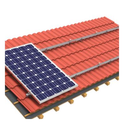 solar panel mounting system for spanish tile roof