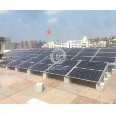 cement ballast roof mounted solar system