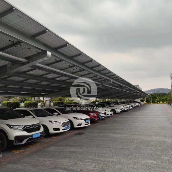 rooftop solar panel car parking structure